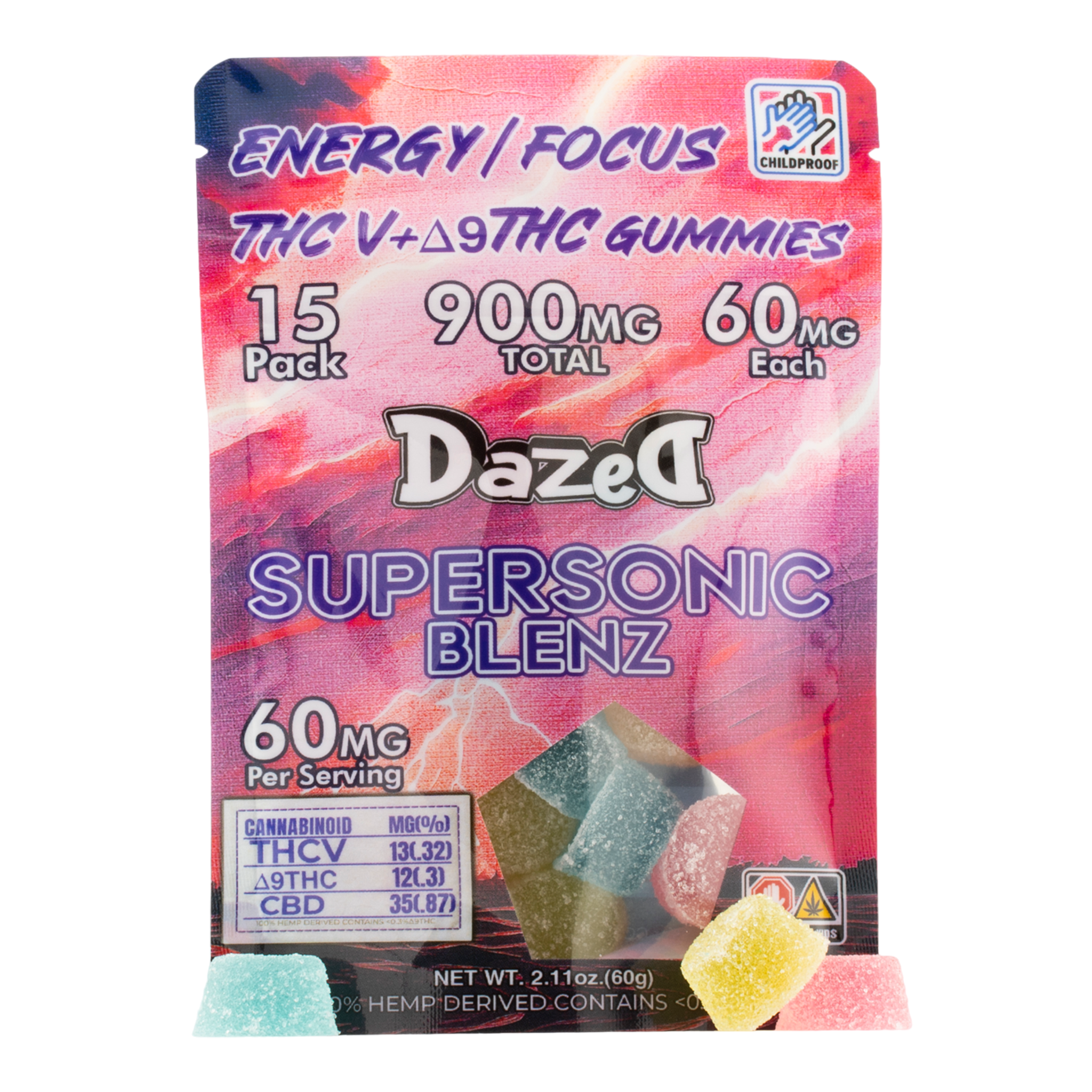 Gummy 60mg Supersonic Blenz [15 Pack]