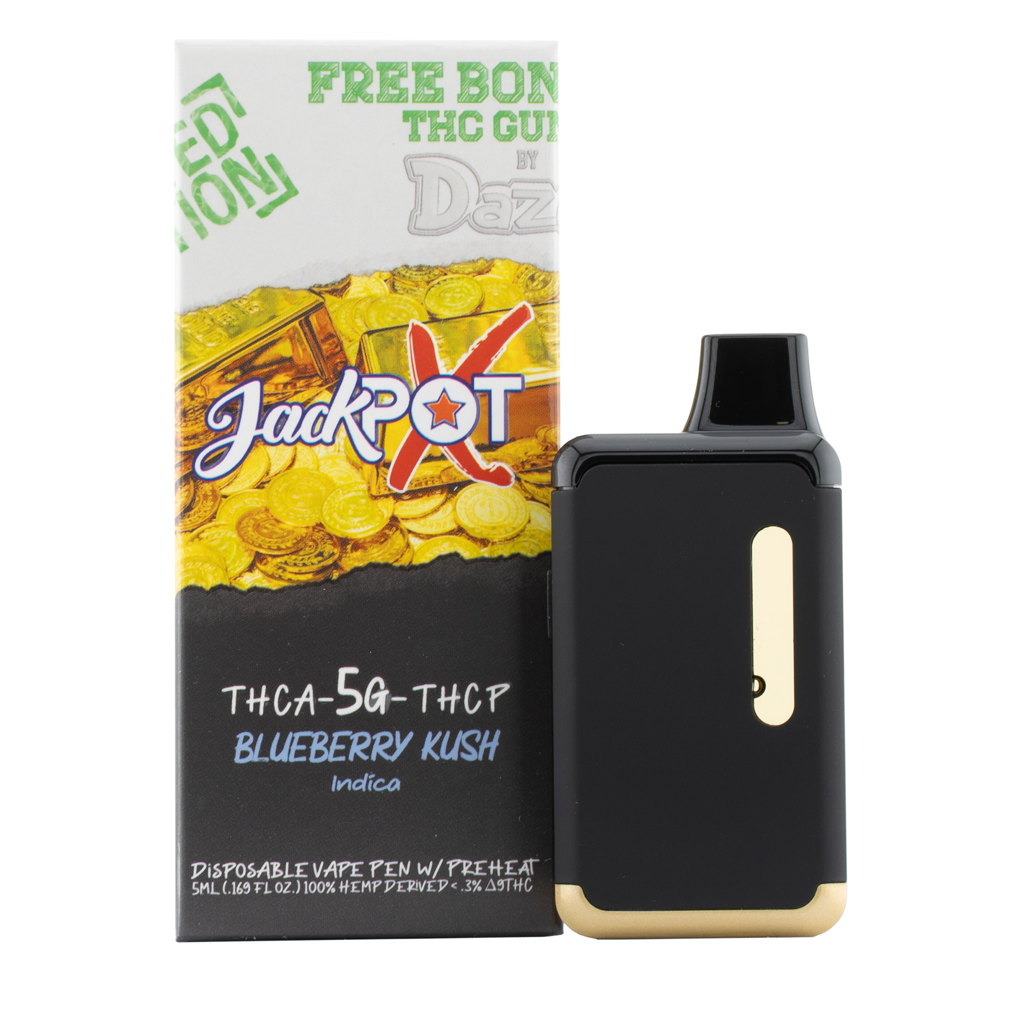 blueberry kush disposable vape JackPotX 5g