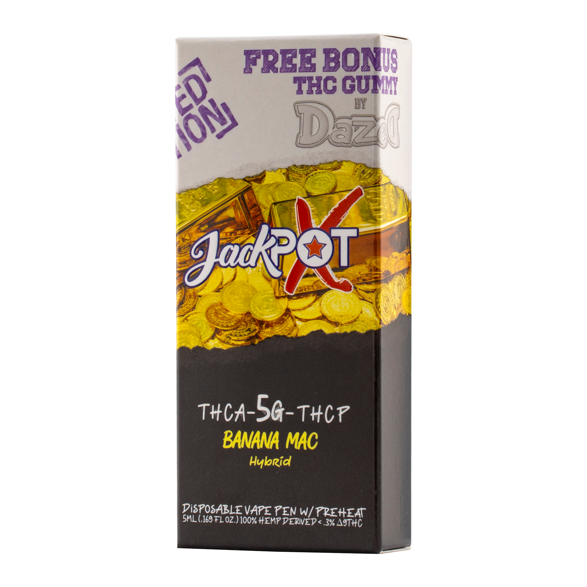 JackPotX 5g - Banana Mac D8/THCA/THCP JackPotX 5g - Banana Mac D8/THCA/THCP