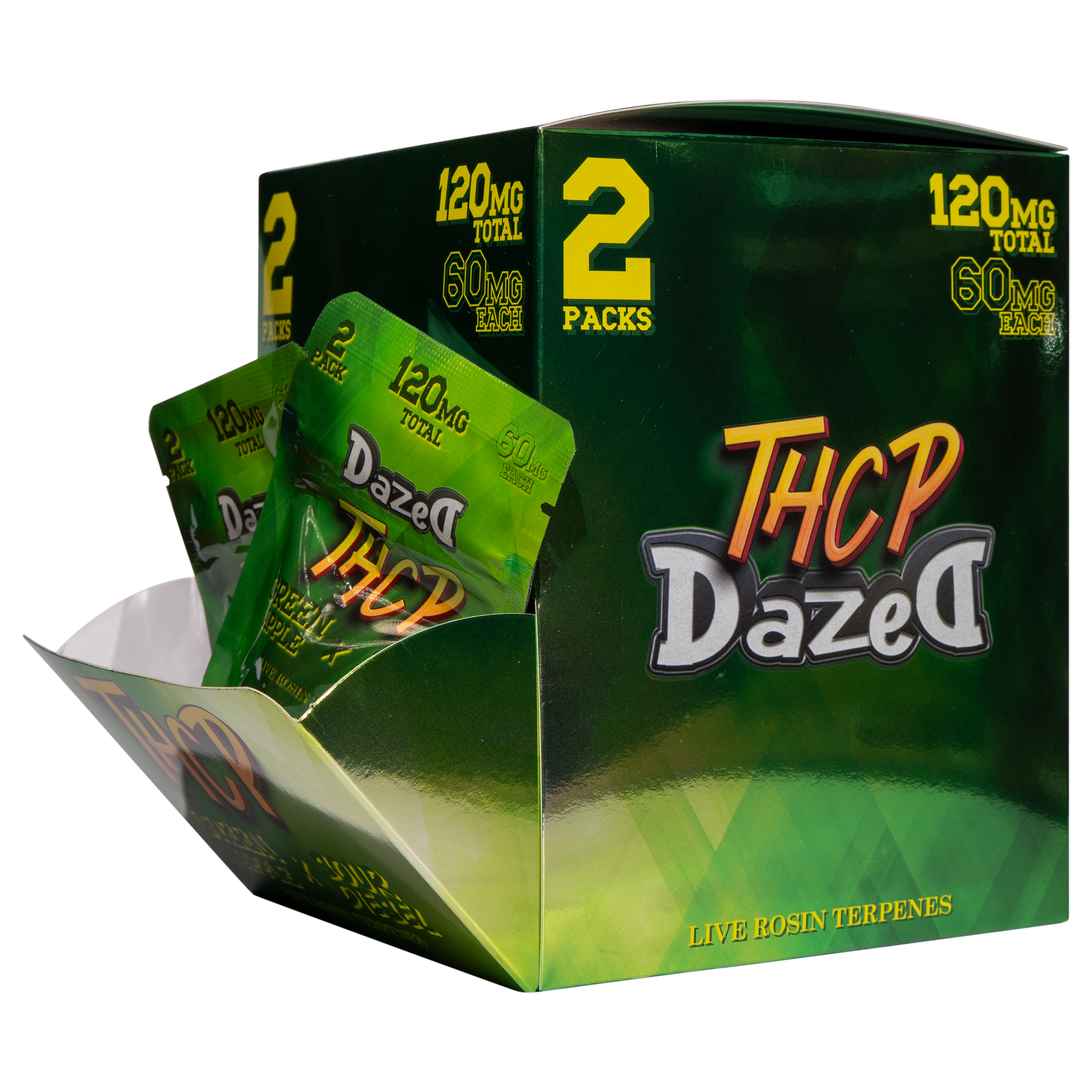 Gummy Dispenser 60mg 2 Pack THCP - Green Apple [30ct]