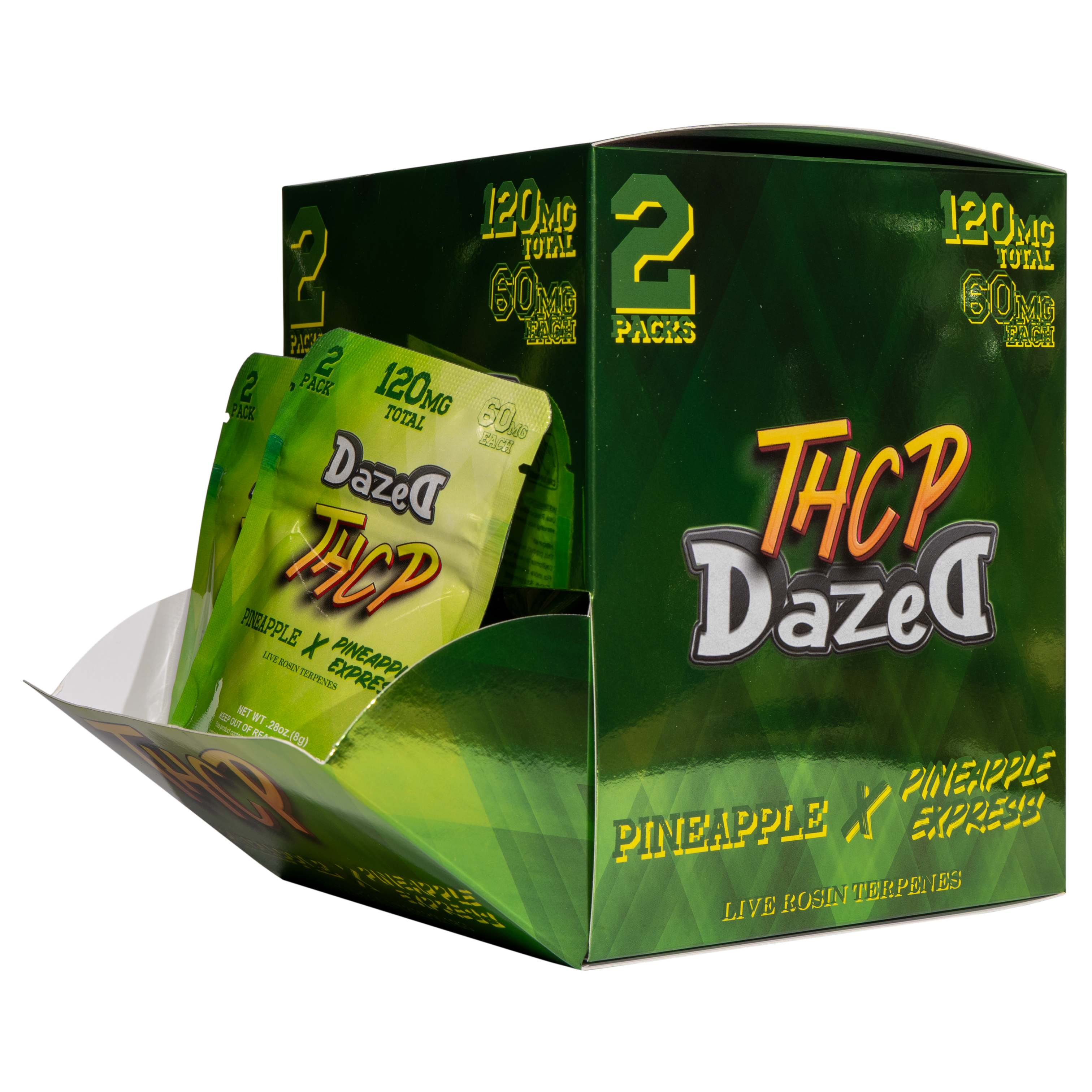 Gummy Dispenser 60mg 2 Pack THCP - Pineapple [30ct]