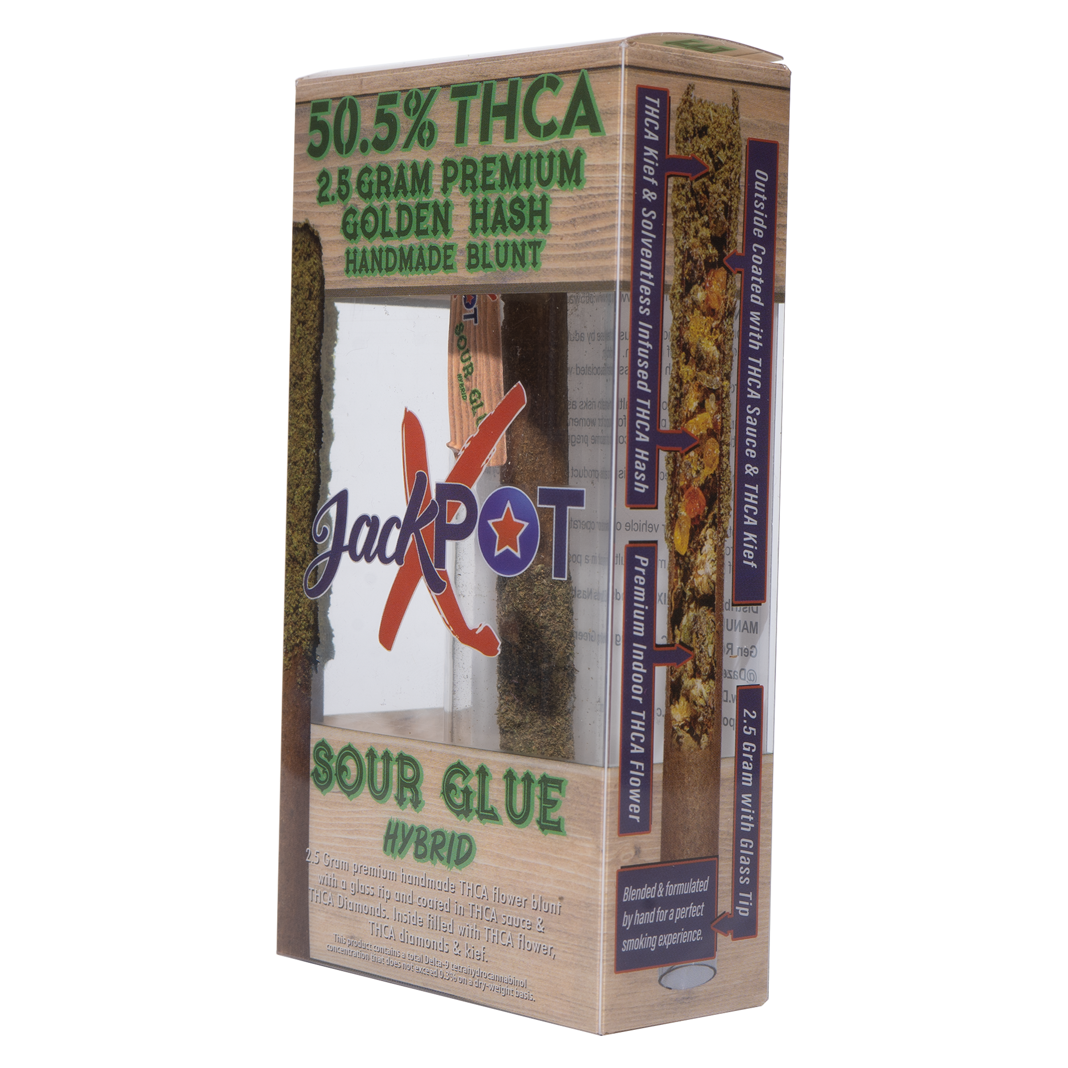 JackPotX Golden Hash THCA Pre Roll - Sour Glue [2.5G]