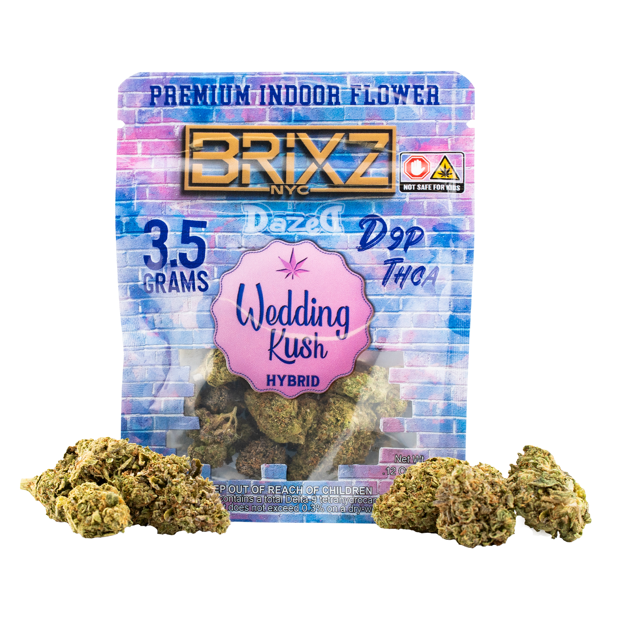 BRIXZ Flower 3.5g - Wedding Kush THCA/D9P